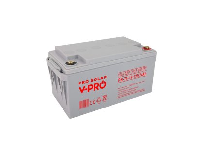 74Ah gélová batéria 12V pre fotovolticke zariadenia. Životnosť viac ako 12 rokov
