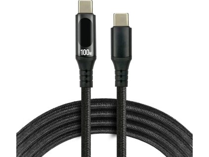 kabel przewod usb c pd lcd 100cm everactive cbb 1pd5l power delivery 5a z obsluga szybkiego ladowania 100w