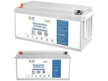 pol pl Akumulator LiFePo4 BMS 150Ah 25 6V 150A bezobslugowy do lodzi kampera VOLT POLSKA 3857 5