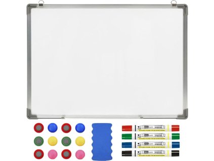 Magnetická tabuľa stierateľná za sucha 60 x 90 cm + príslušenstvo Biela