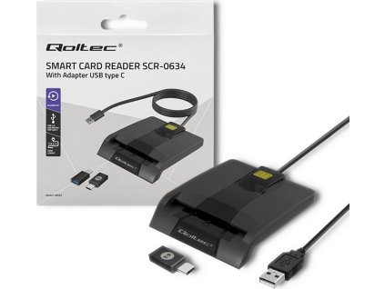 Čítačka inteligentných identifikačných kariet SCR-0634 | Adaptér USB 2.0 + USB-C
