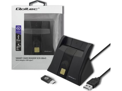 SCR-0643 čítačka čipových kariet USB 2.0 + USB-C | Tachografy, ID, vernostné systémy | Plug&Play