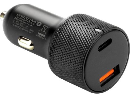 ladowarka samochodowa everactive cc 50q z gniazdem usb qc3 0 oraz usb c pd 75w