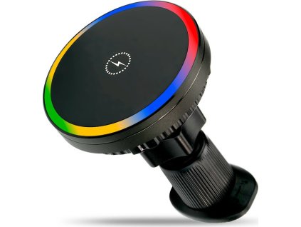 magnetyczny uchwyt samochodowy z ladowarka indukcyjna zgodny z magsafe everactive mc w15 pro 15w 11