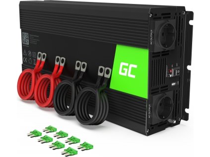 Automobilový menič napätia Green Cell ® 12V do 230V, 2000W/4000W,čistá sinusoida