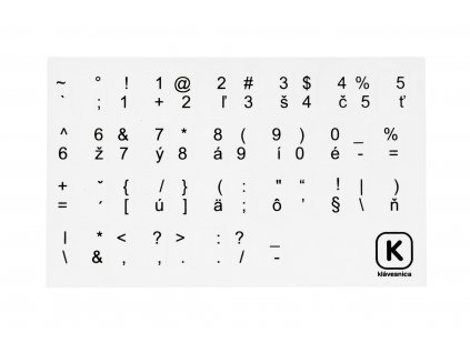 Čierné Slovenské Prelepky(nálepky) na klávesnicu na notebook