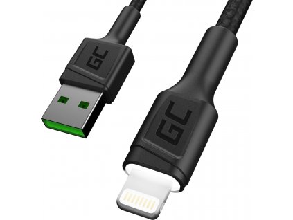 Kábel USB - Lightning Biely LED 120cm pre Apple 2.4A