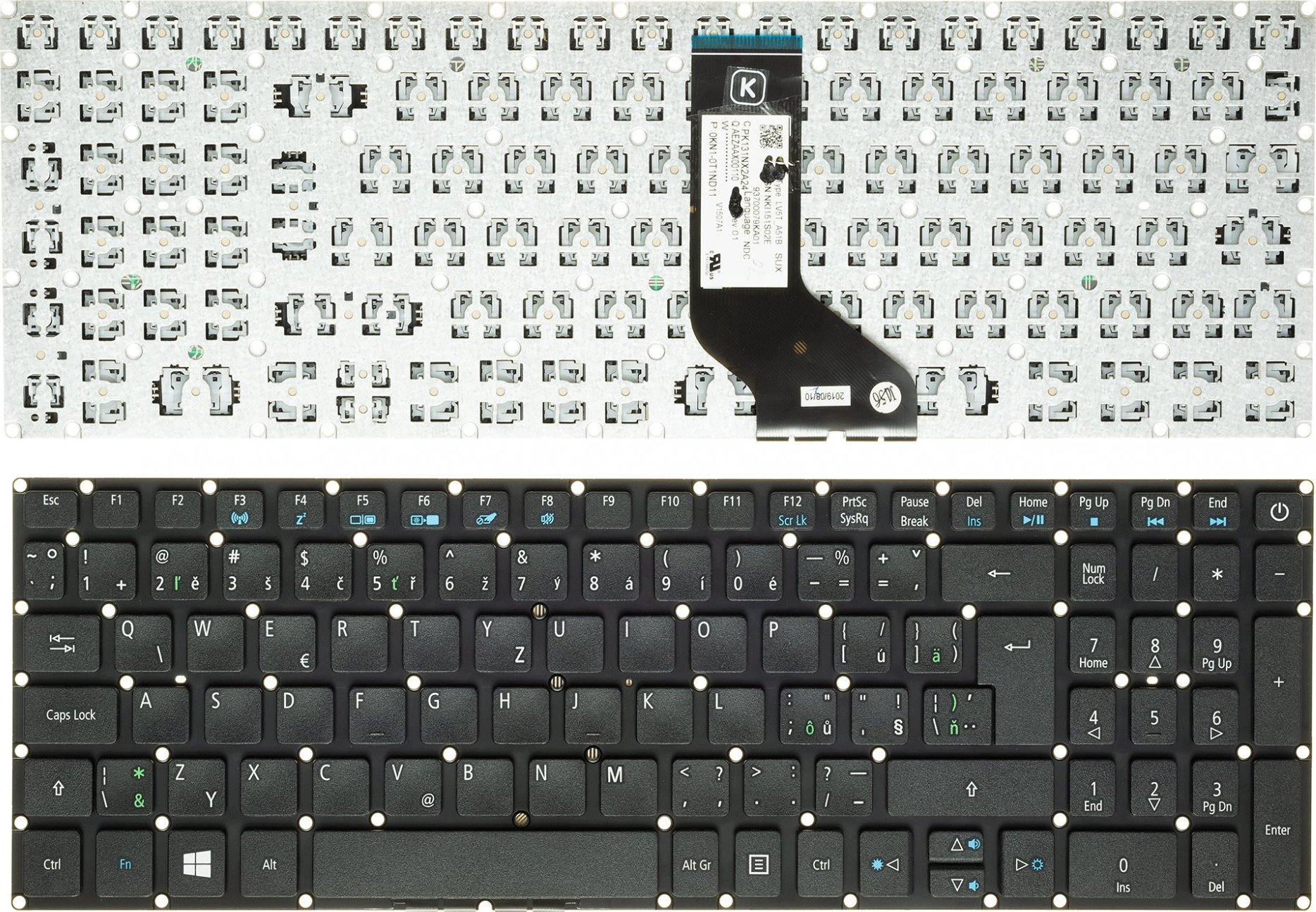 CZ klávesnica Acer ES1-531-C8EL, ES1-531-P4TL, ES1-531-P5BB, ES1-531-P8JN