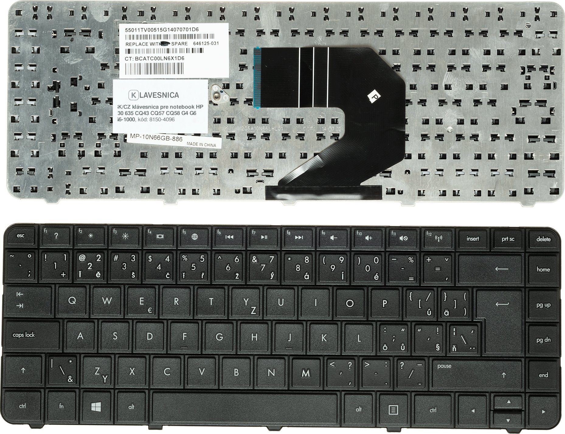 Emeru SK/CZ klávesnica HP Pavilion G6-1001SY, HP Pavilion G6-1001TX, HP Pavilion G6-1005ED, HP Pavilion G6-1005EO