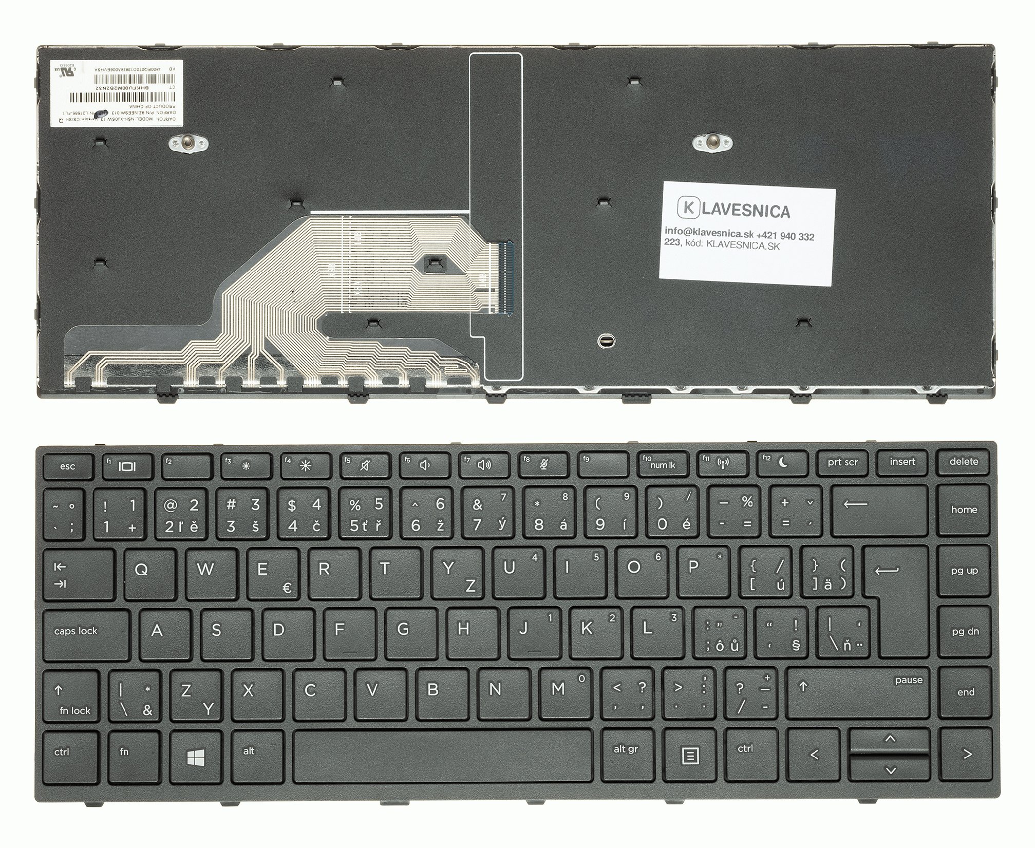 Emeru SK/CZ klávesnica HP ProBook 640 G4, 645 G4