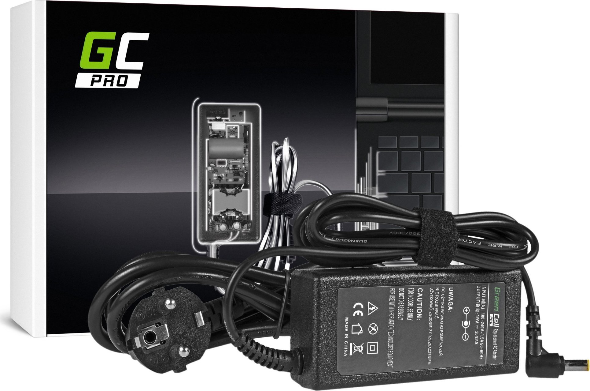 Nabíjačka do notebooku Acer Aspire 1202, Acer Aspire 1202X, Acer Aspire 1203, Acer Aspire 1203X Green Cell PRO 19V| 3,42A |65W Aspire E1-410, Acer…