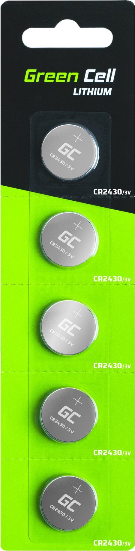 GREEN CELL 5x lítiová batéria CR2430 3V 290mAh