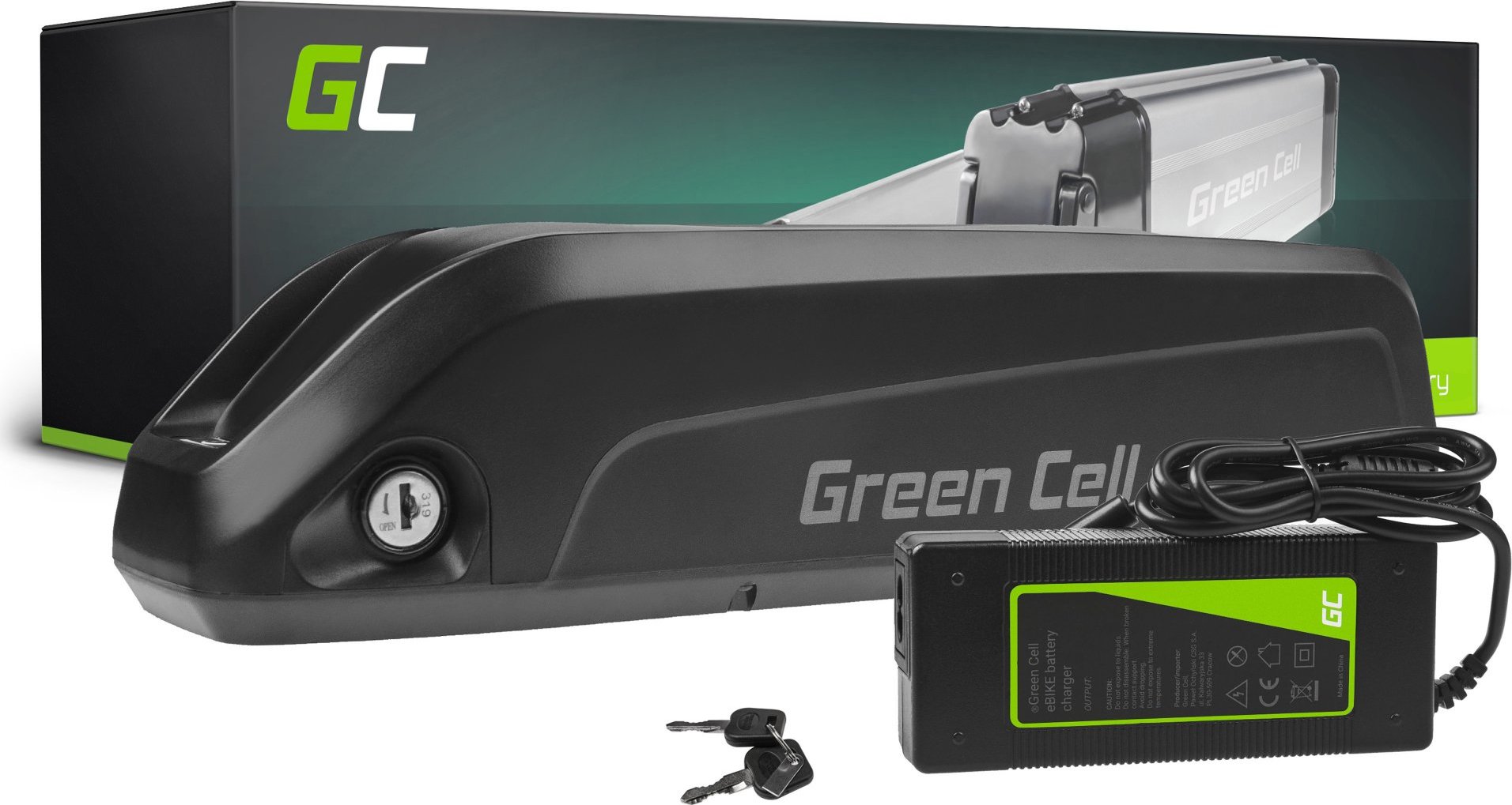 GREEN CELL Batéria do elektrického bicykla 36V 10.4Ah 374Wh Down Tube