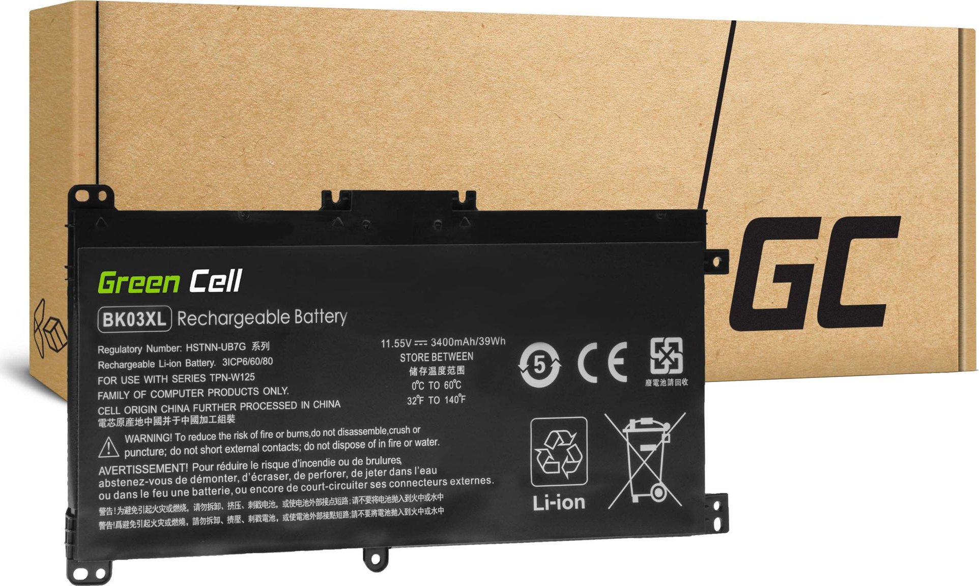 Batéria do notebooku BK03XL pre HP Pavilion x360 14-BA 14-BA015NW 14-BA022NW 14-BA024NW 14-BA102NW 14-BA104NW