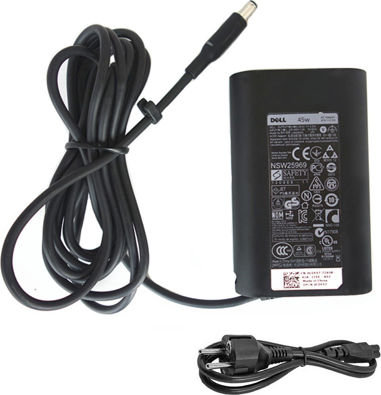 Originál Nabíjačka Dell XPS 13 (9343), XPS 13 (9350), XPS 13 (9360), XPS 13 (L322X) 2,31 A 19,5 V 45W  4.5x3.0mm  darček k produktu + Napájací kábel