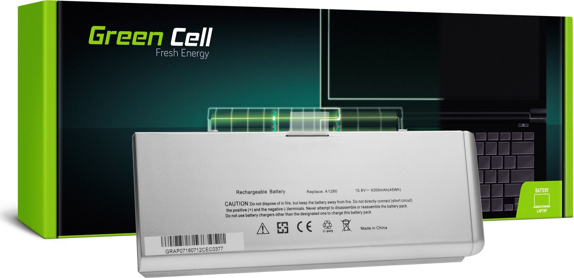 GREEN CELL Batéria do notebooku A1280 pre Apple MacBook 13 A1278 Aluminum Unibody (Late 2008)