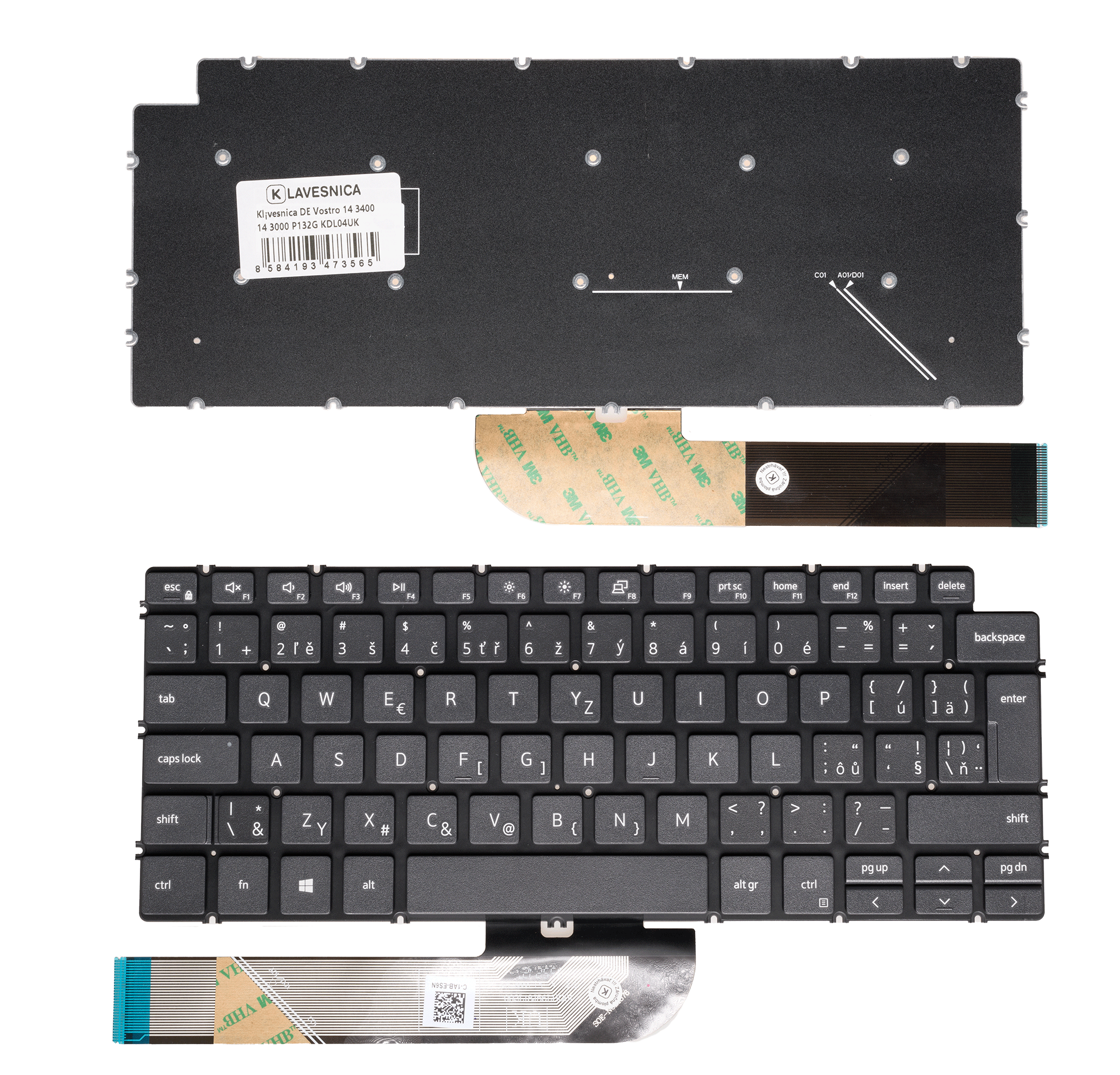 SK/CZ Klávesnica Dell Vostro 14 3400 14 3000 P132G