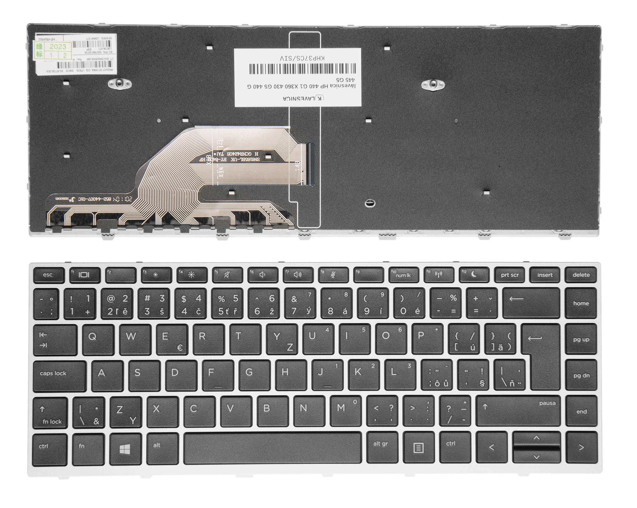 Klávesnica  HP 440 G1 X360 430 G5 440 G5 445 G5  Darček k produktu + SK polepy Farba: Sivá, Podsvietenie: Nie, Rozloženie znakov: SK/CZ