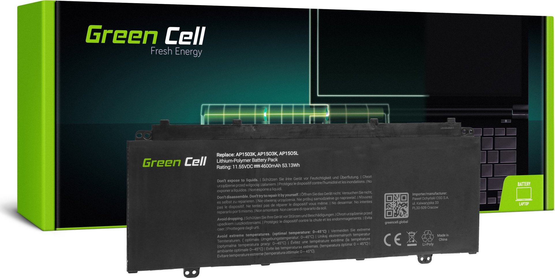 Batéria do notebooku Acer Aspire S 13 S5-371 S5-371T Swift 5 SF514-51 Chromebook R 13 CB5-312T