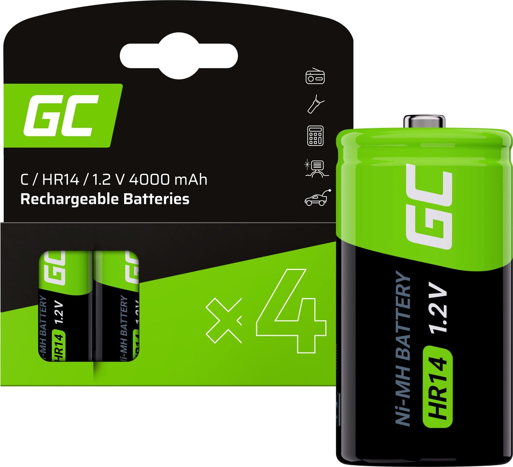 Batéria C R14 4 x HR14 Ni-MH 1.2V 4000mAh