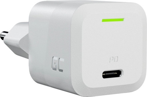 GREEN CELL Nabíjačka PowerGan 33W pre notebooky, MacBook, Iphone, tablet, Nintendo Switch – USB-C Power Delivery - BIELA