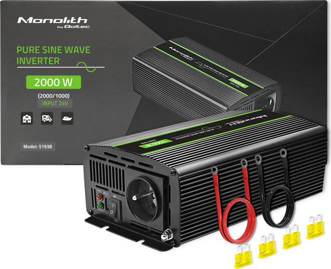 Menič napätia | 1000W | 2000W | 24V až 230V | Čistý sínus
