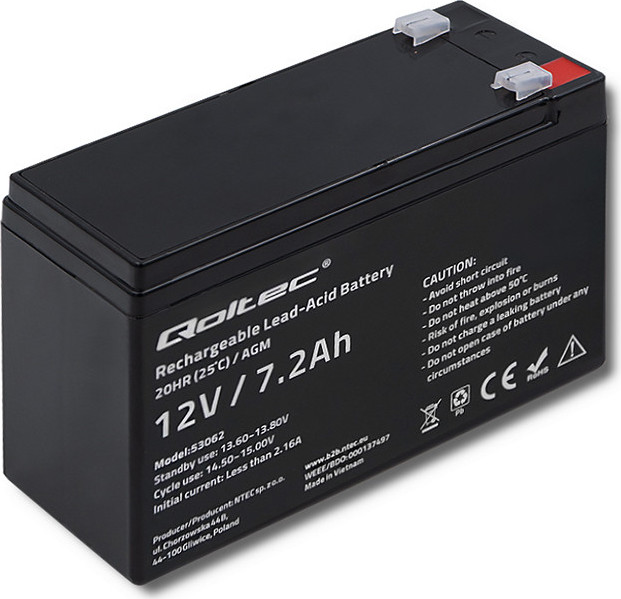 Batéria AGM | 12V | 7.2 Ah | max 108A