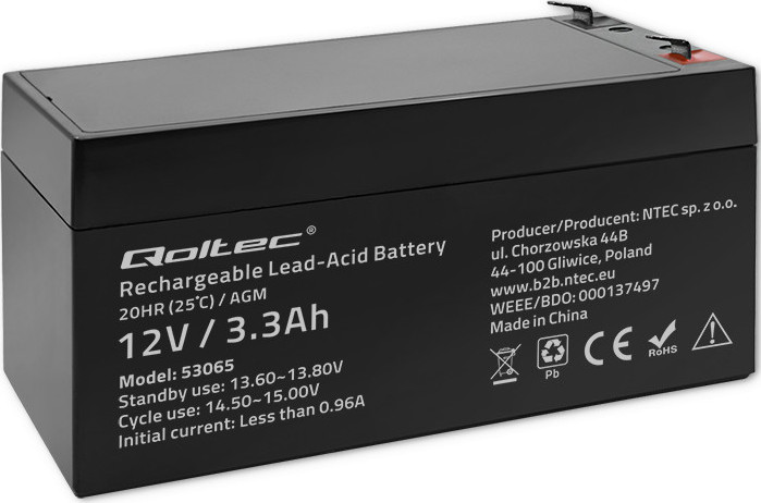 Batéria AGM | 12V | 3.3Ah | max. 49.5A