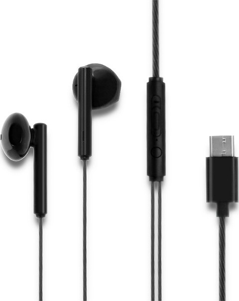 Slúchadlá do uší s mikrofónom | USB Typ C | čierne