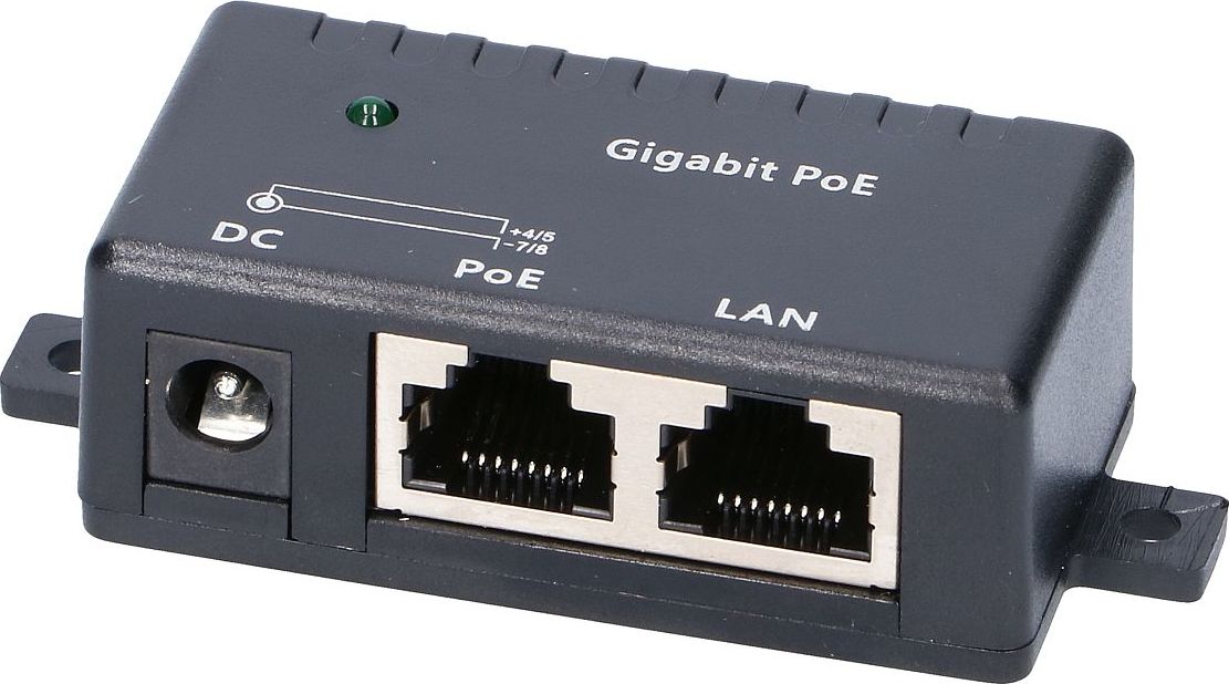 Gigabit PoE Injector | 1 Port | 1x 1000Mb/s RJ45, Extralink