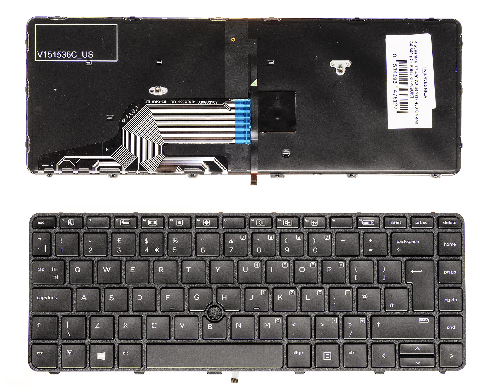 Klávesnica HP 430 G3 440 G3 430 G4 440 G4 640 g2  Darček k produktu + SK polepy