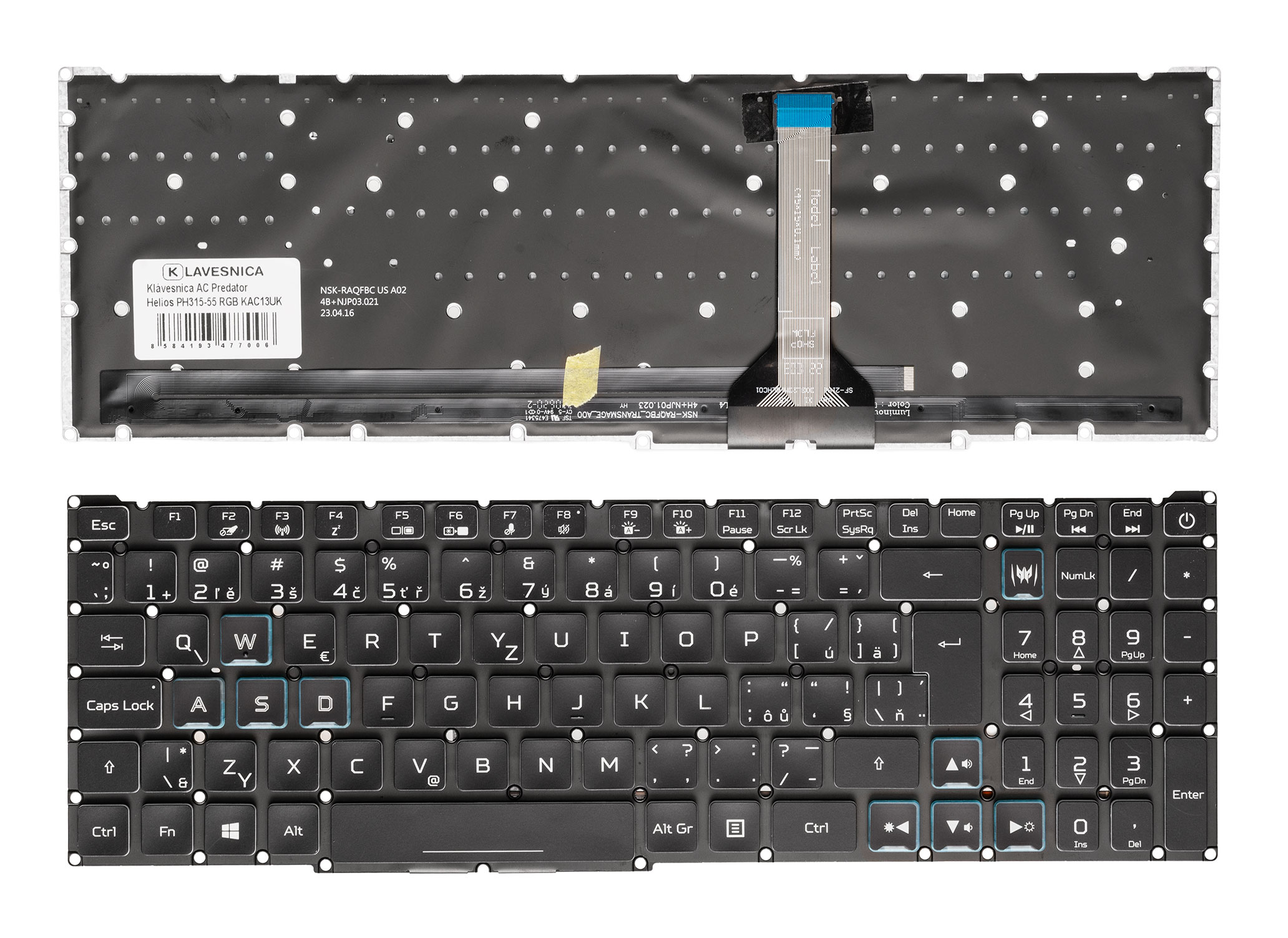 SK/CZ klávesnica Acer Predator Helios PH315-55 RGB