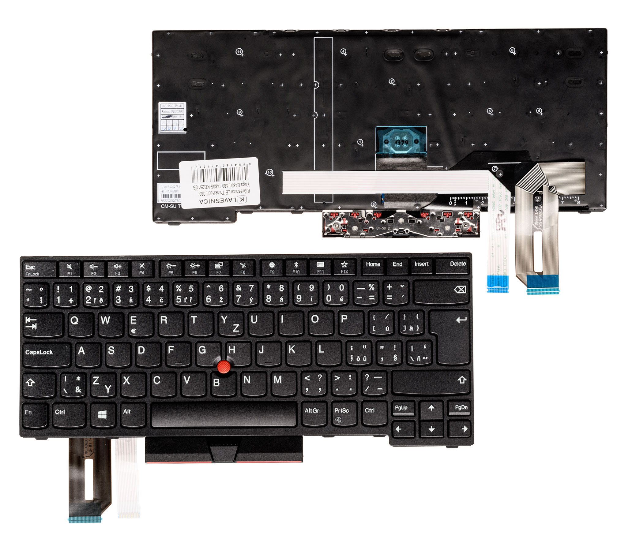 Emeru SK/CZ Klávesnica  Lenovo ThinkPad L380 Yoga E480 L480 T480S