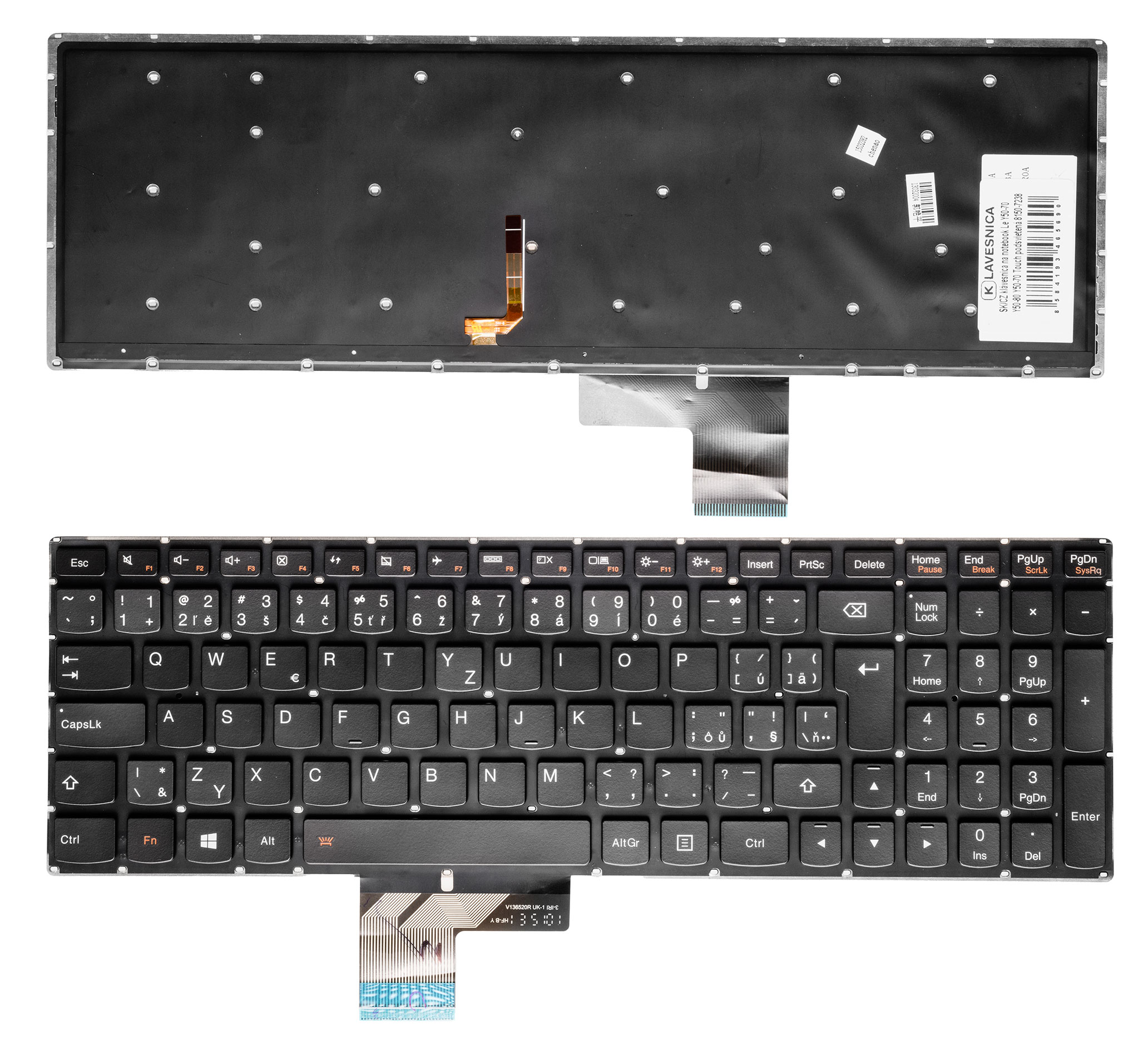 SK-CZ Klávesnica  Lenovo Y50-70 Y50-80 Y50-70