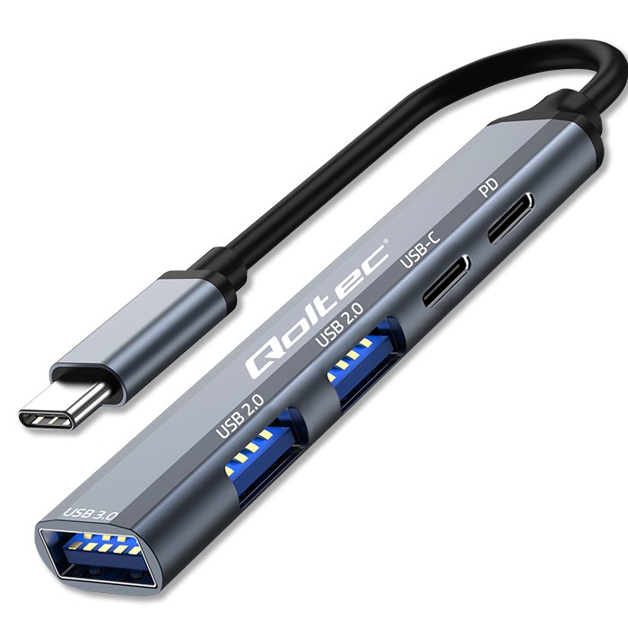 Hub adaptér USB-C 3.1 5w1 | USB-C PD| USB-C | 2x USB 2.0 | USB 3.0
