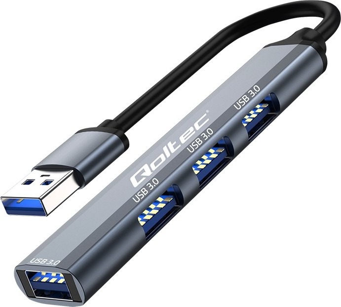 Qoltec Hub adaptér USB 3.0 4w1| 4x USB 3.0