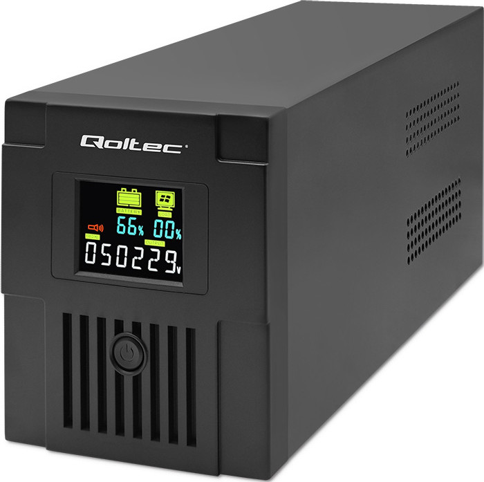 Qoltec UPS Line Interaktívny núdzový zdroj napájania | Monolit | 2000VA | 1200W | LCD | USB | RJ45