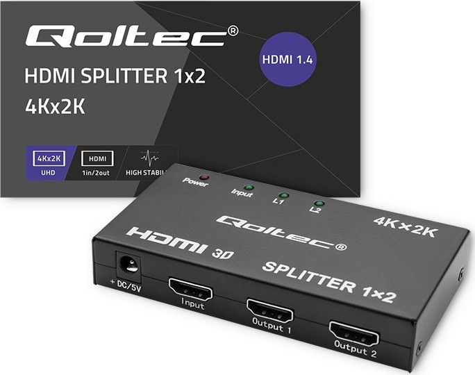 Aktívny rozbočovač 2 x HDMI 4K x 2K | 3,4 Gb/s | Vysoká stabilita