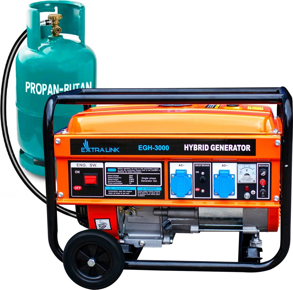 Elektrocentrála | hybridná | 3kW | 1F | EGH-3000