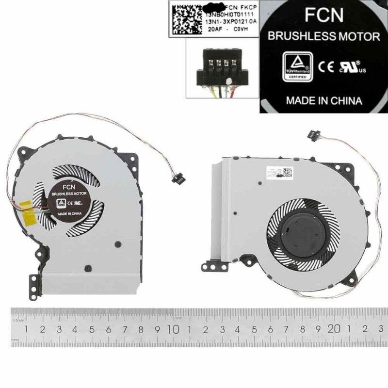 Ventilátor Asus VivoBook A507UB 13NB0HI0T01111 4 Pin
