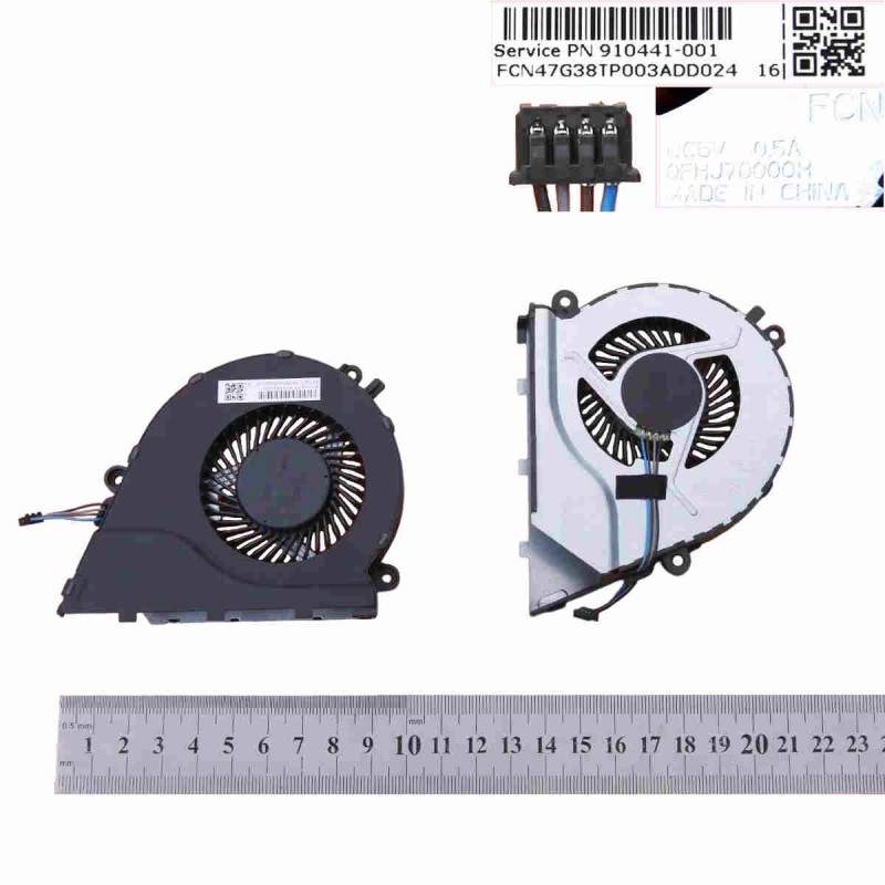Ventilátor HP OMEN 17-W 17-W100 17-W200 RIGHT GPU 910440-001 4 Pin