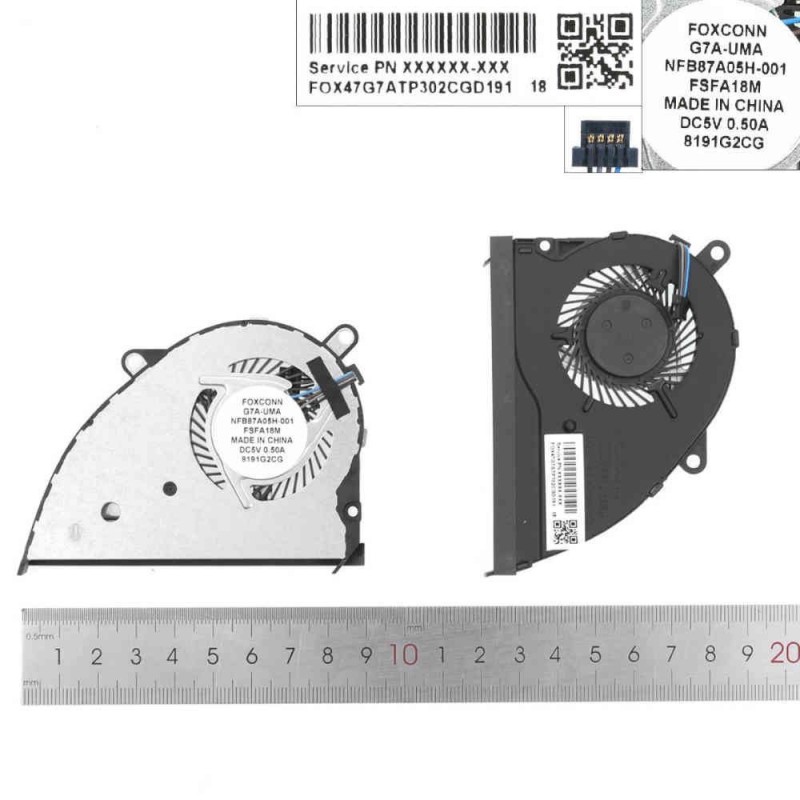Ventilátor HP Pavilion 14-CE0000, 14-CE1000, 14-CE2000, 14-CE3000 L26368-001 4 Pin Version 1