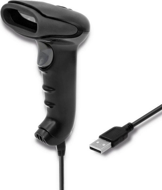 Laserová 1D čítačka čiarových kódov | CCD | USB | Čierna