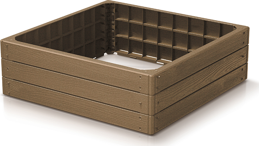Vyvýšený záhon BASE WOODY ECO WOOD 75,6 cm - farba: naturo ECO