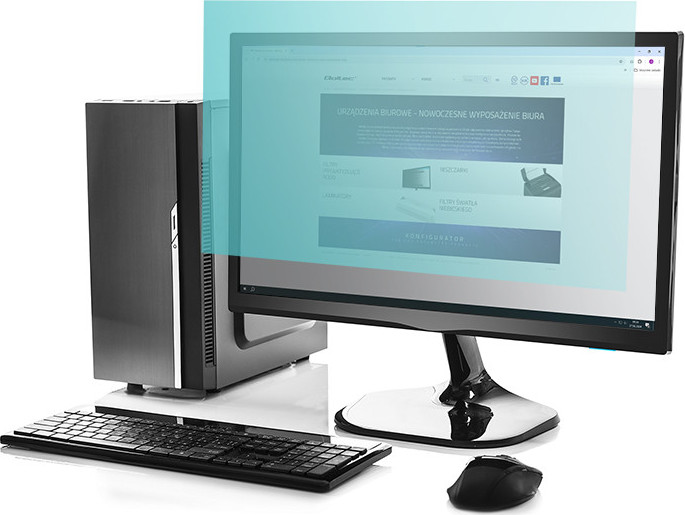 Qoltec Filter modrého svetla 24" | 16:9 | Ochrana očí | Antireflexná | Matná | pre monitor