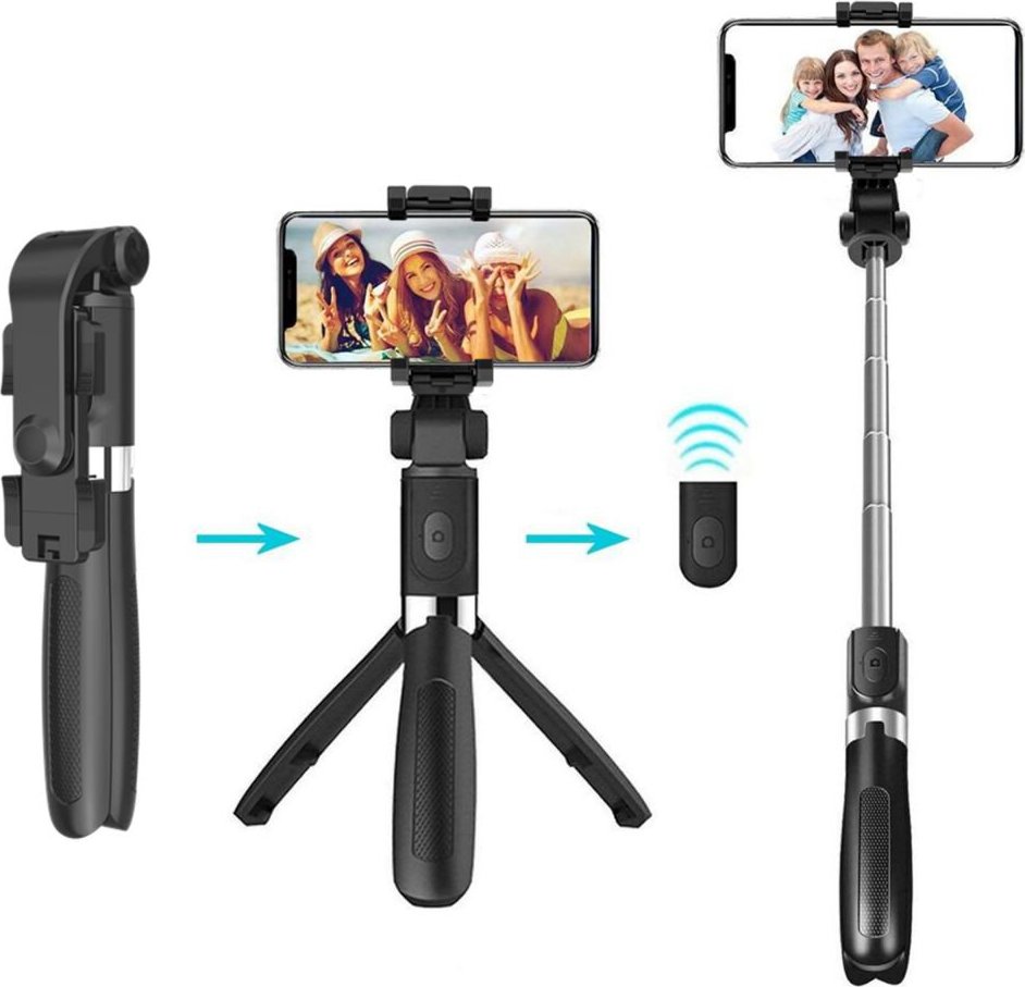 Selfie Stick + držiak na statív 2v1 Bluetooth diaľkové ovládanie Media-Tech MT5542