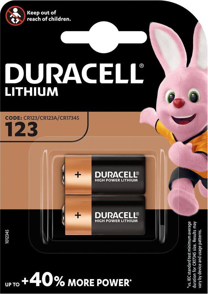 Duracell High Power CR123 – výkonné lítiové batérie 3V (2 ks)