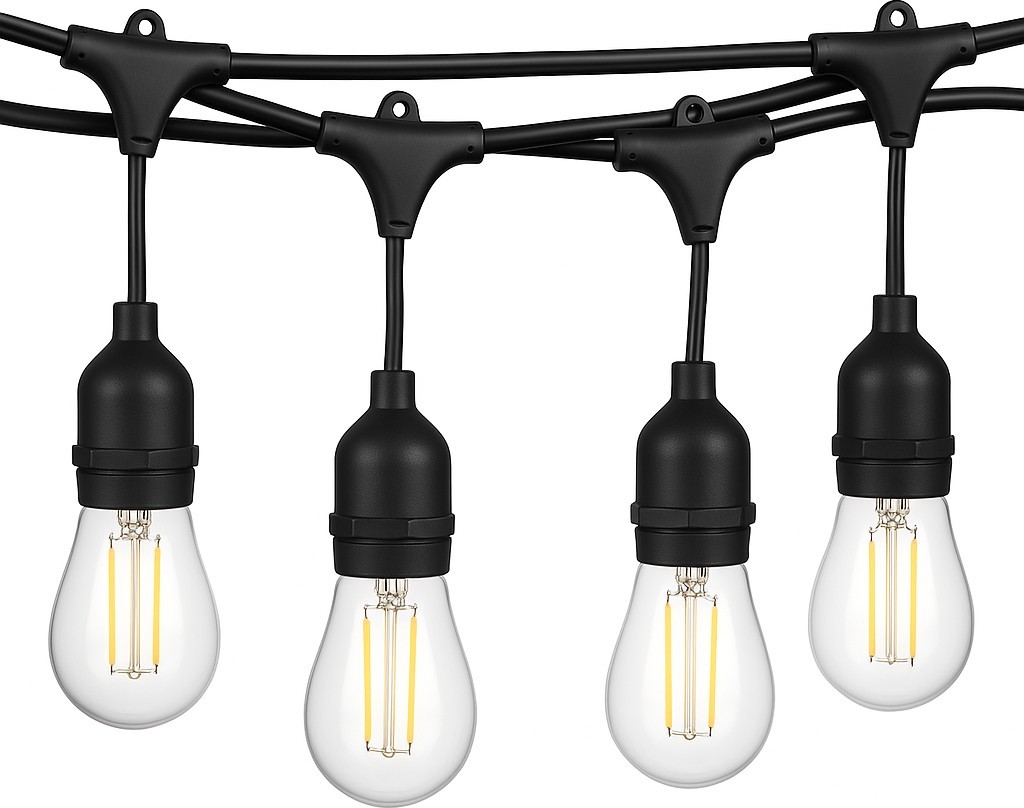 Záhradná girlanda 10m | 10x LED žiarovka | IP65 vodeodolná | Exteriérová svetelná reťaz