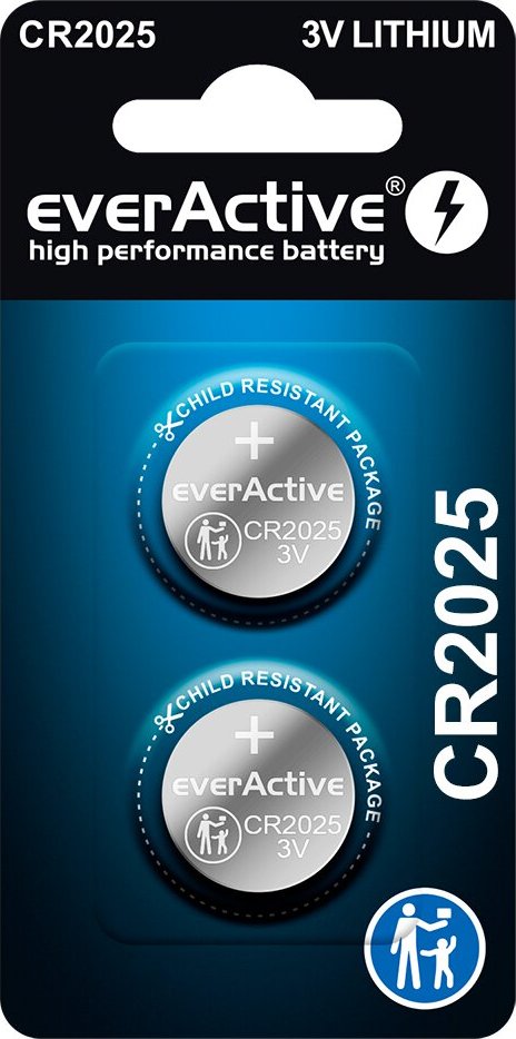 2 x lítiové batérie everActive CR2025