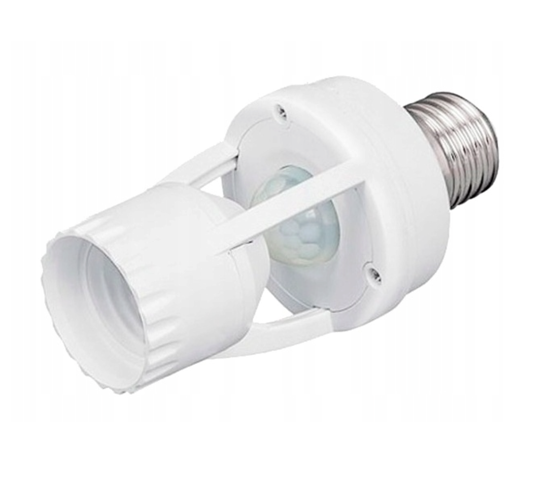 Objímka žiarovky E27 so senzorom pohybu a súmraku 360°